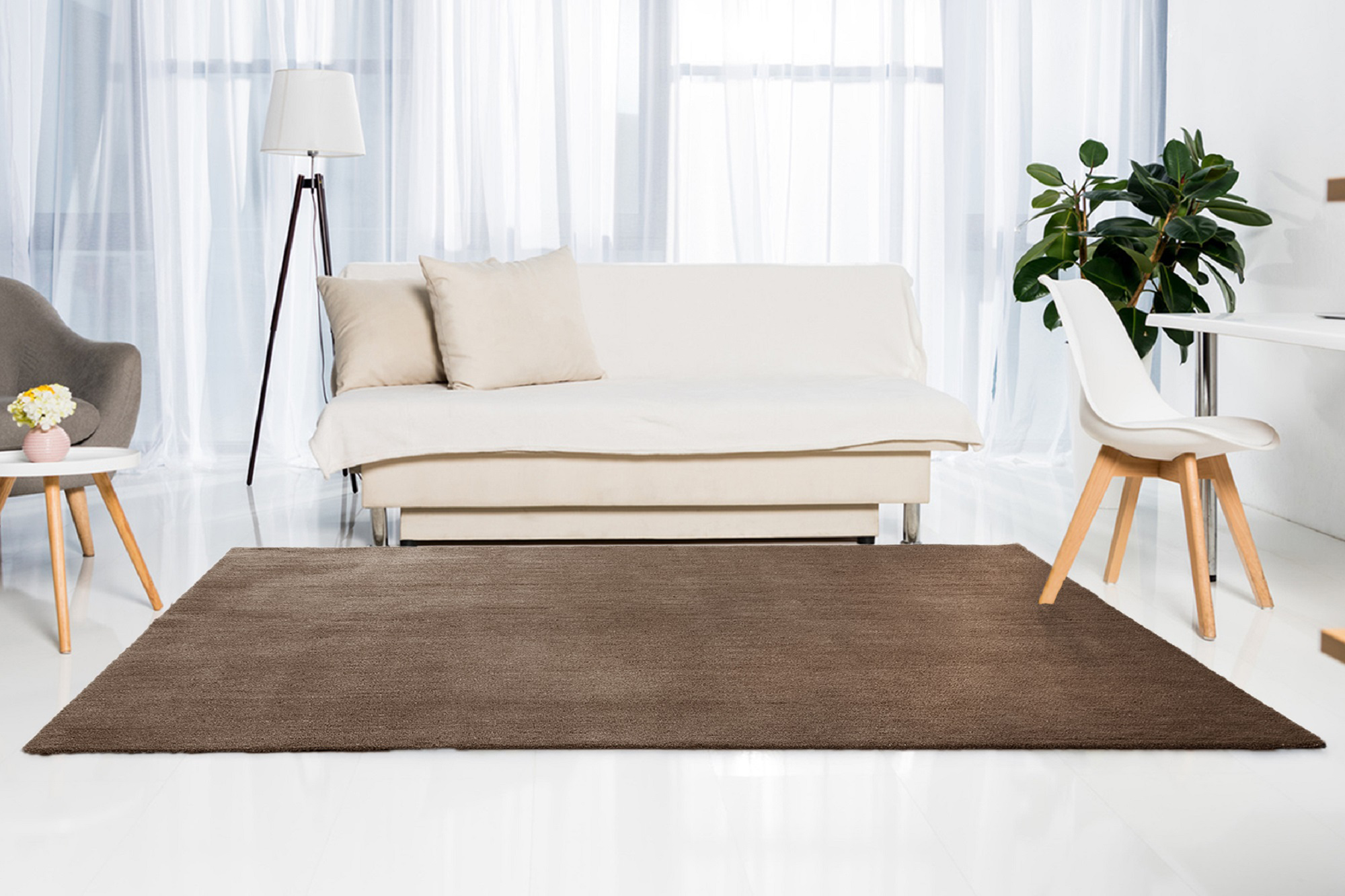 Tapete 160x230 cm touch castanho - 3