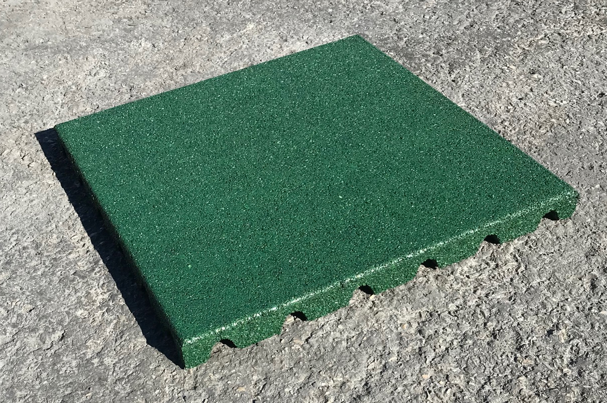 Pavimento de borracha SBR 50x50 CAUTCHU verde 43 MM - 2