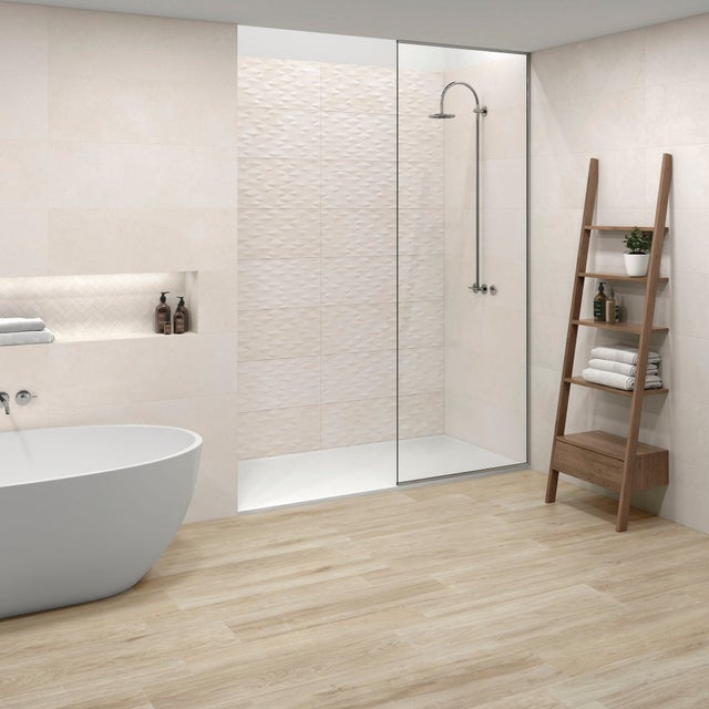 Revestimento cerâmico Serena Prisma Beige 30x90 cm