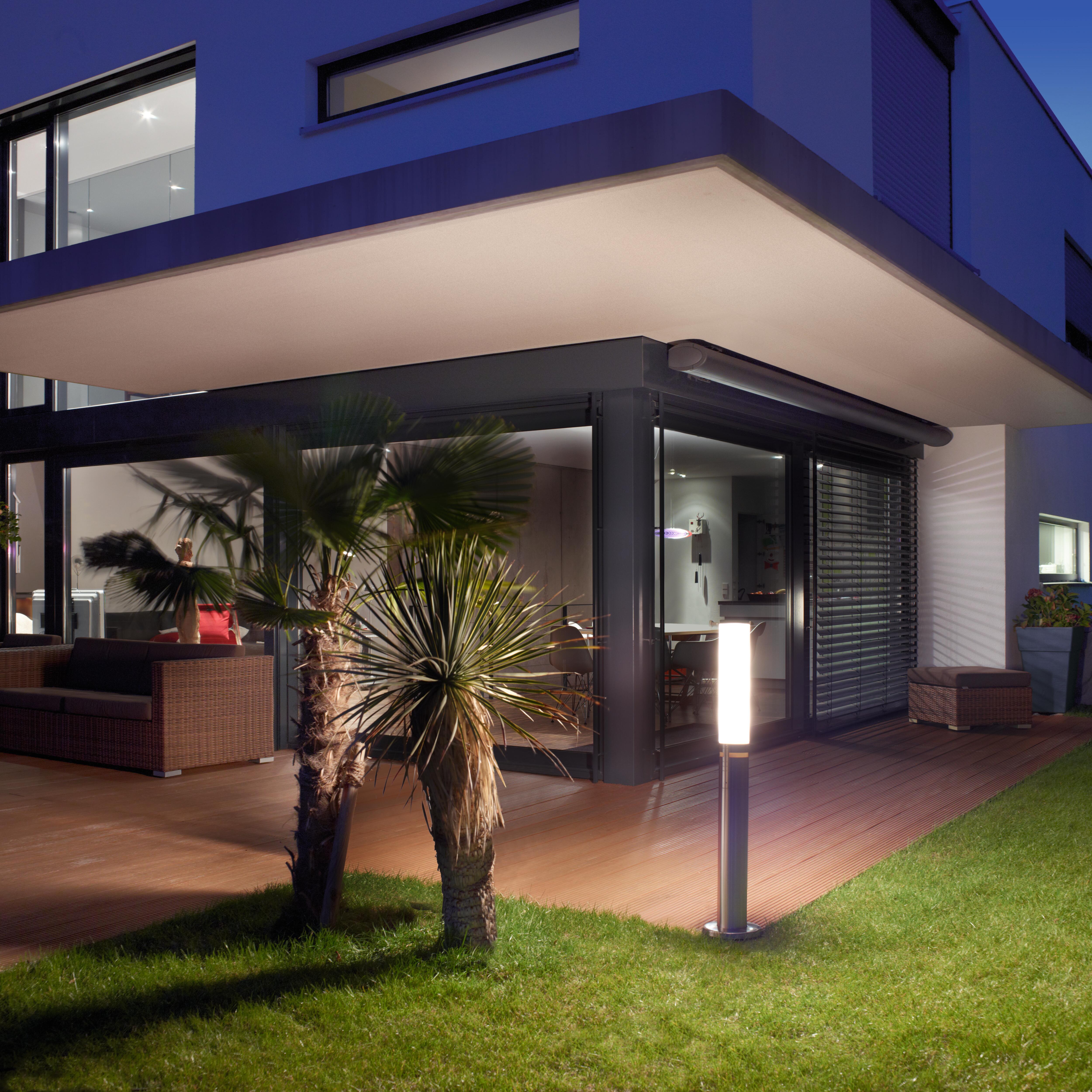 Lampione da giardino con sensore di moviemtno, Gl60 led H 103.8 cm, argento 781 LUMEN, IP44 STEINEL - 6