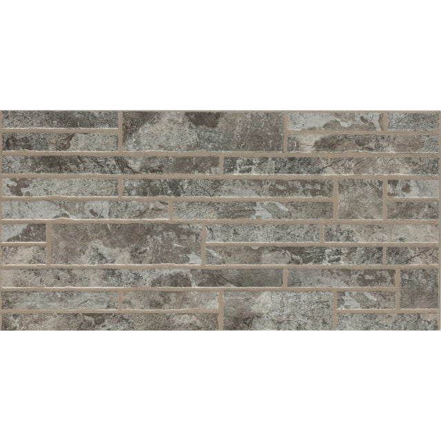 Revestimento cerâmico Wall Stones Anthracite 30x60 cm