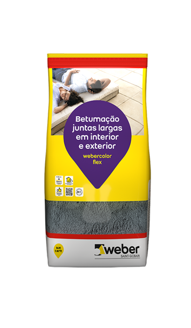 Betume para juntas flexível WEBERCOLOR FLEX BEGE