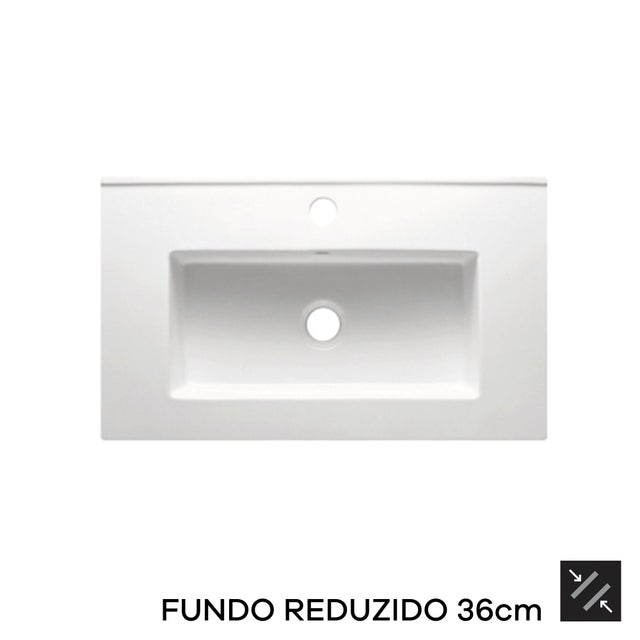 Lavatório branco 61x36x14 cm Run