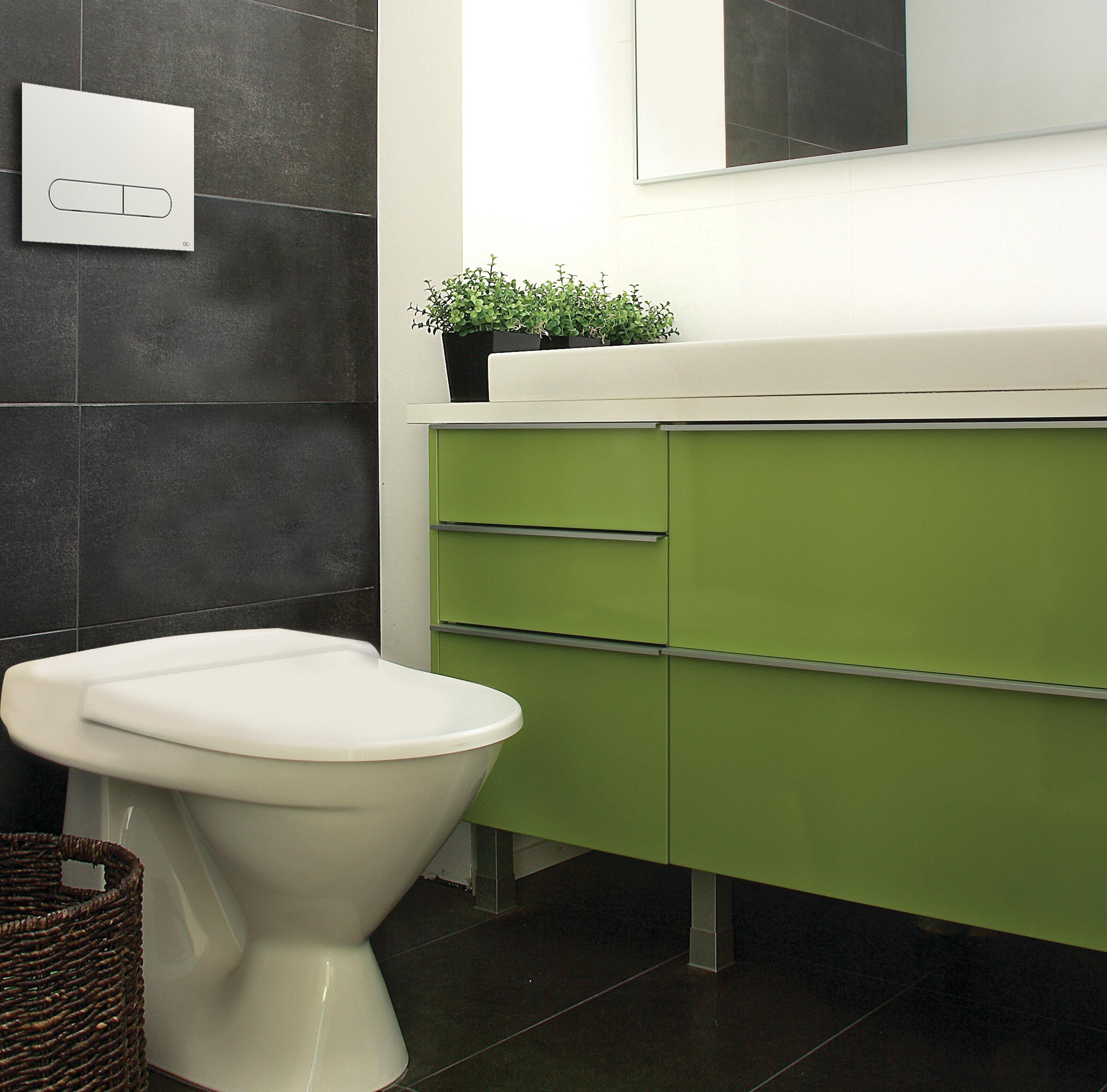 Placa de acionamento para sanita suspensa branco OLI Bound - 2