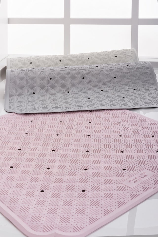 Tapete antiderrapante sorema cairo 40x70cm cinza