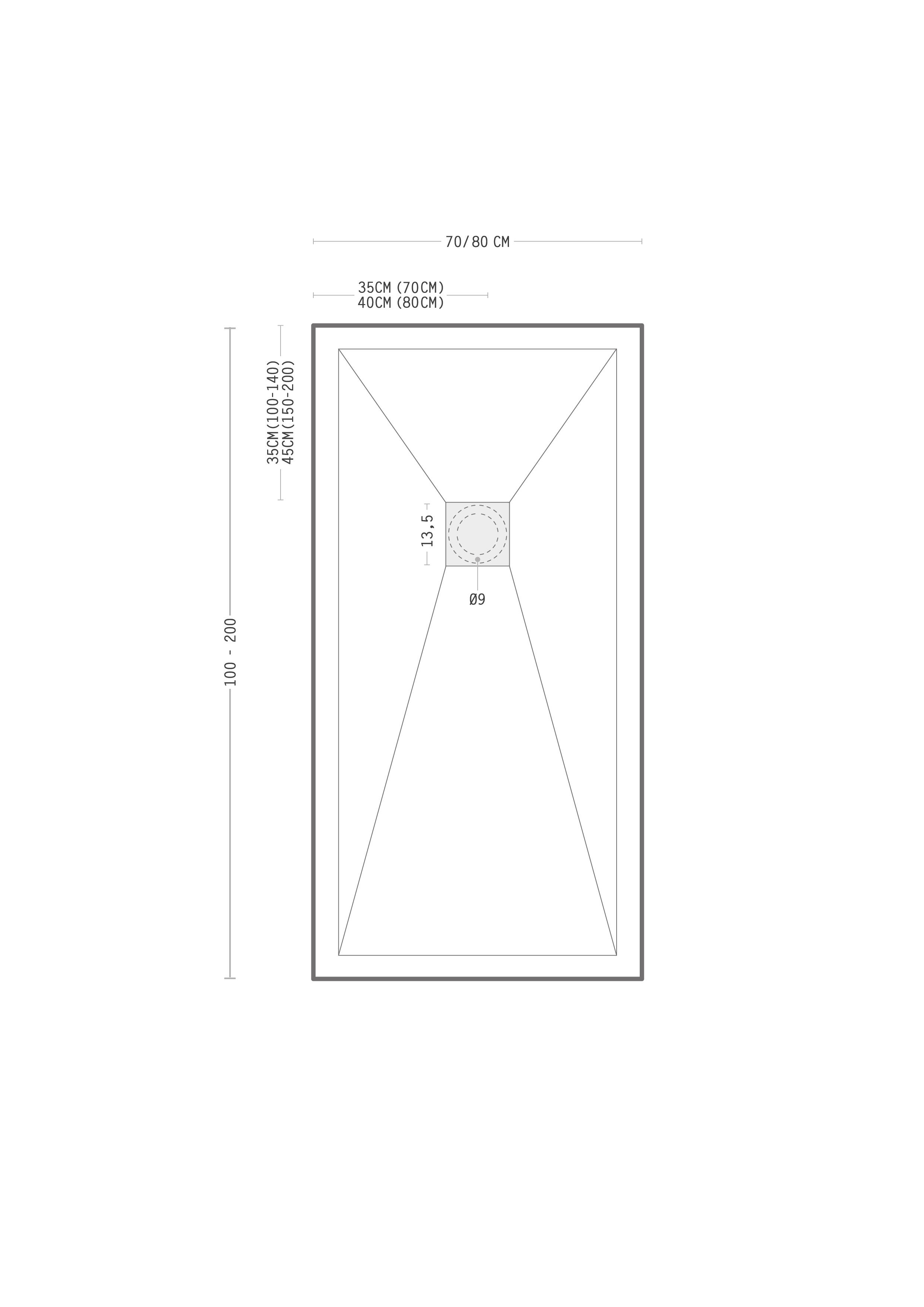 Base de duche RUBI CARGA MINERAL BRANCA 160X80CM RETANGULAR - 2