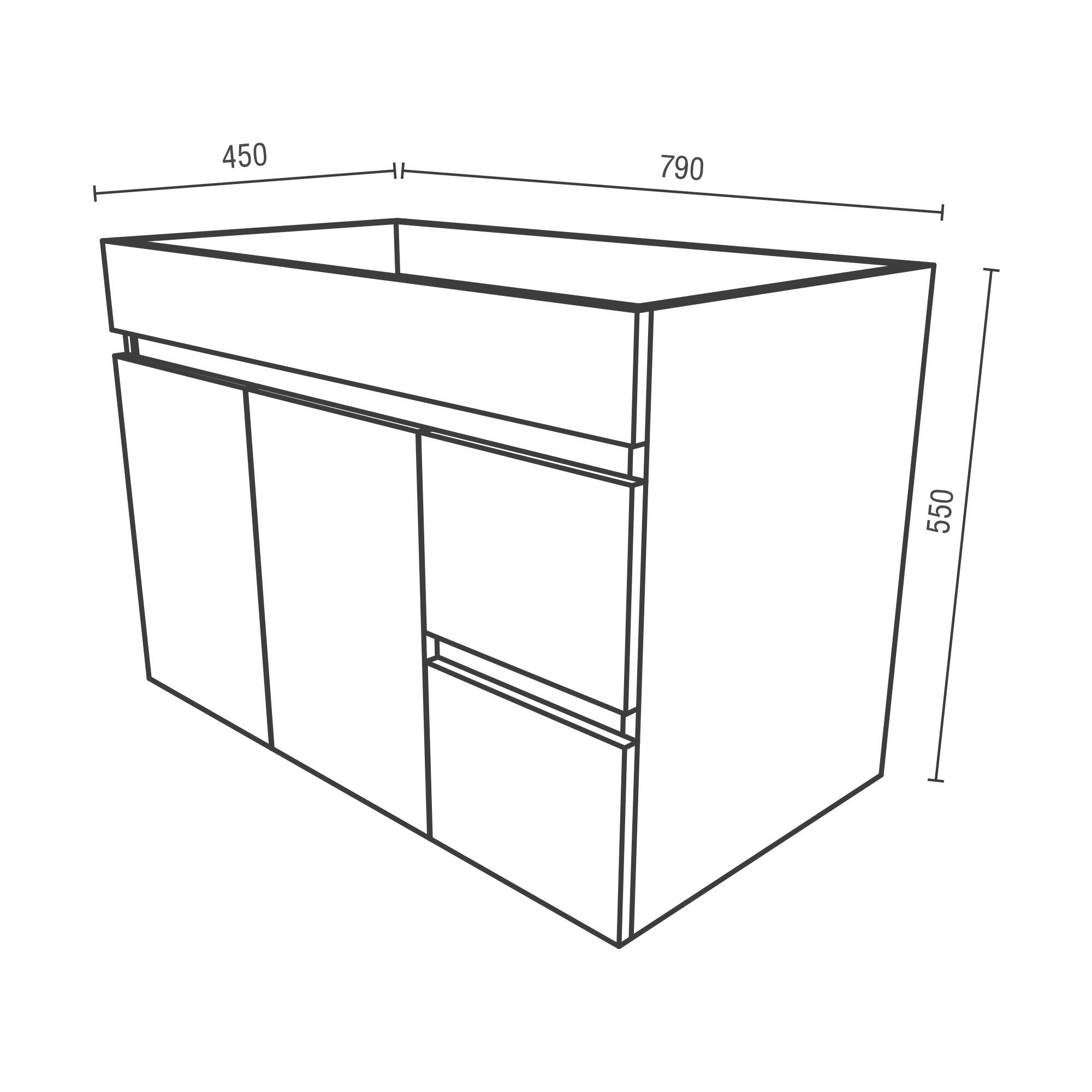 Móvel de casa de banho ZEUS CARVALHO NATURAL 80 - 6