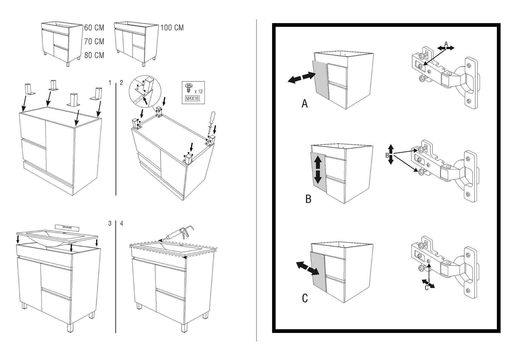 Móvel de casa de banho ZEUS 80 CARVALHO NATURAL 2PORTAS + 1GAVETA - 6