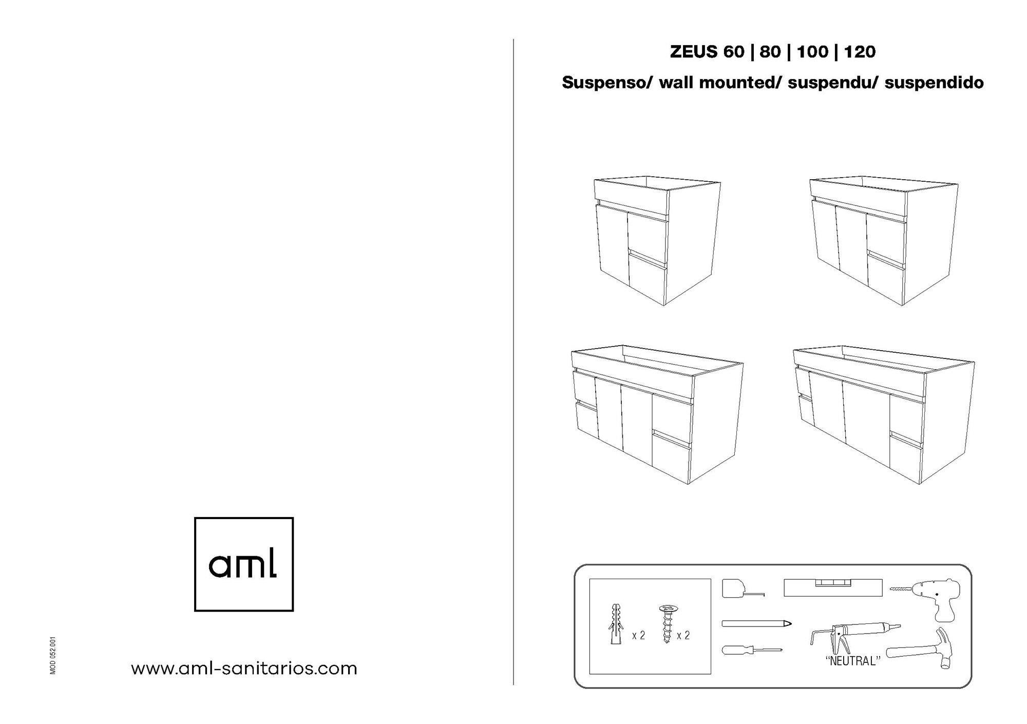 Móvel de casa de banho ZEUS SUSPENSO CARVALHO NATURAL 120 - 5