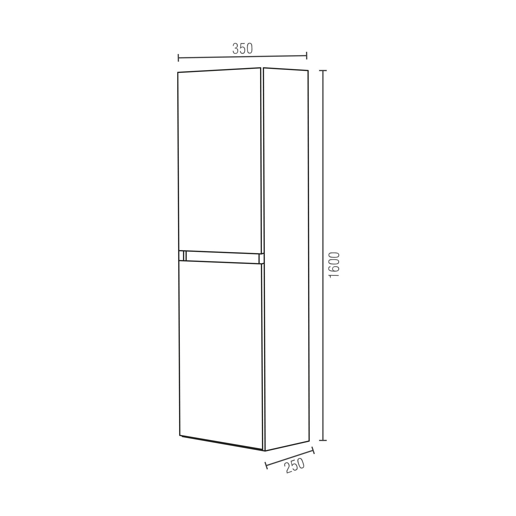 Móvel coluna arrumação casa de banho 35x160x25 cm cinzento escuro Zeus - 7
