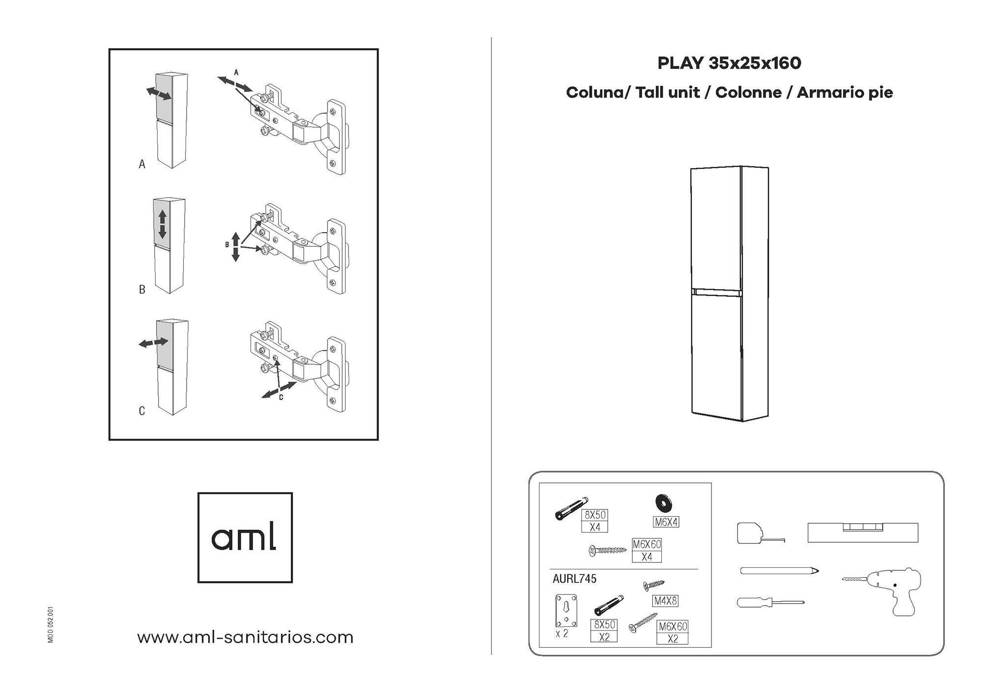 Móvel coluna arrumação casa de banho 35x160x25 cm cinzento escuro Zeus - 6