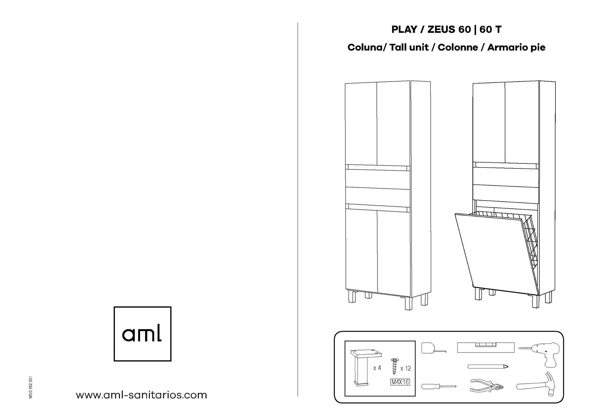 Móvel coluna arrumação casa de banho com cesto 60x172x31,5 cm cinzento escuro Zeus - 6