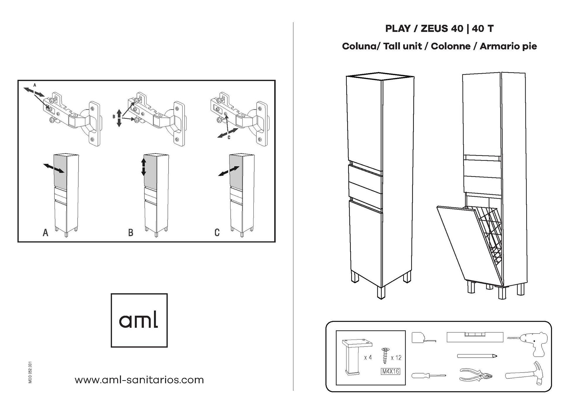 Móvel coluna arrumação casa de banho 40x172x31,5 cm cinzento escuro Zeus - 6