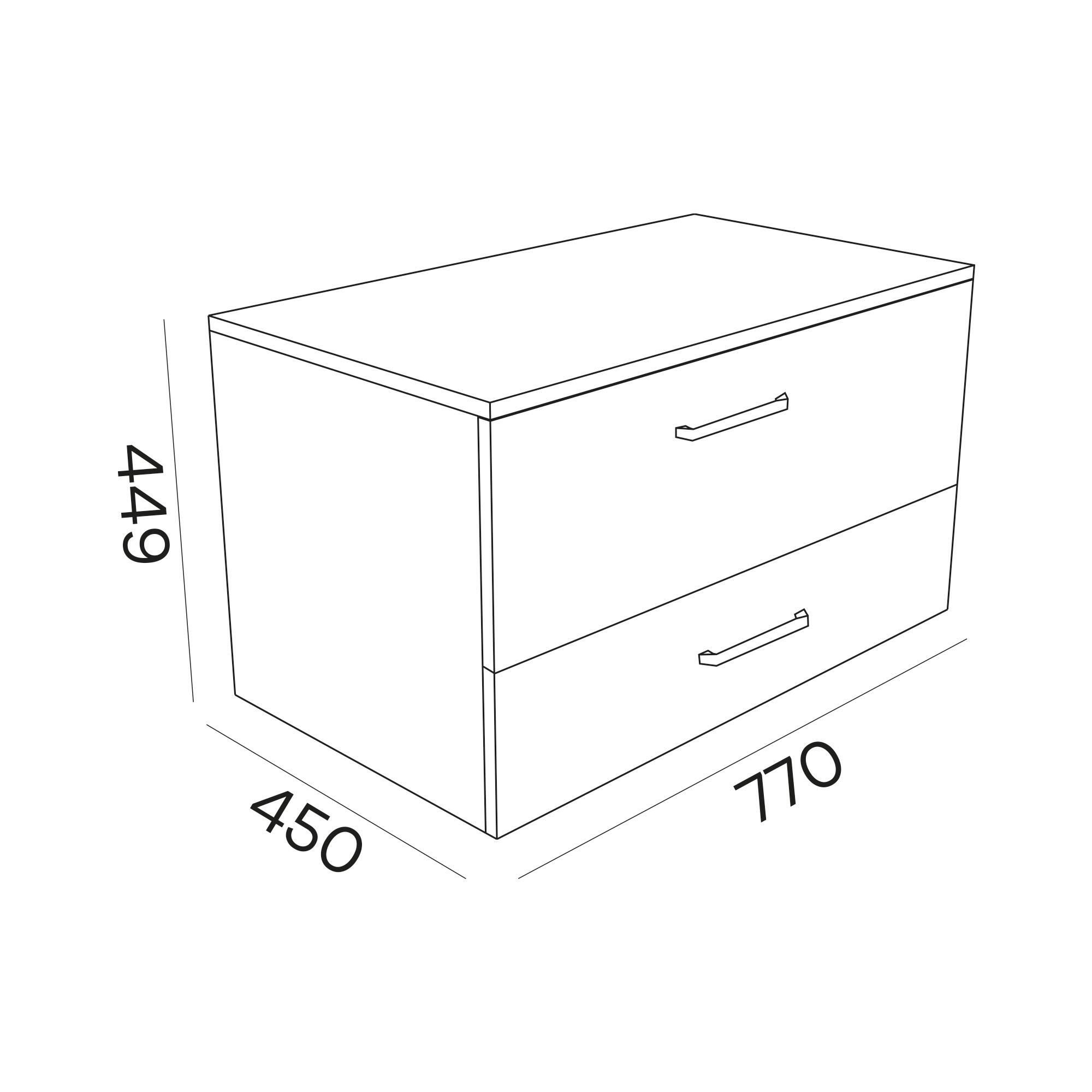 Móvel de casa de banho ADAPT 77 1 PORTA 1 GAVETA BRANCO - 9
