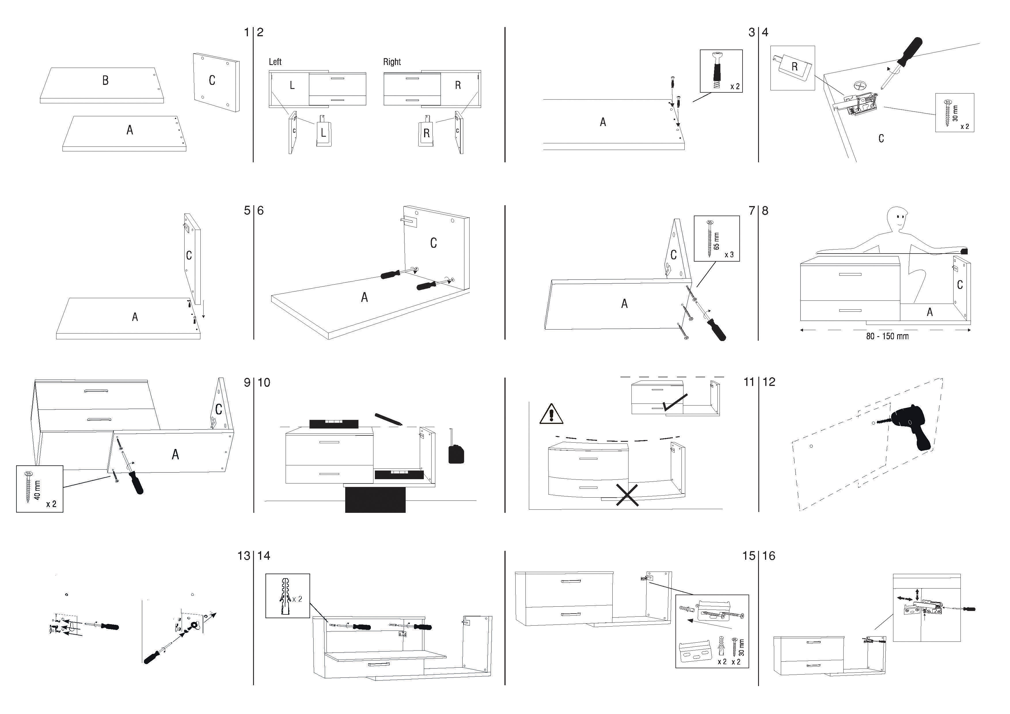 Móvel de casa de banho ADAPT 77 1 PORTA 1 GAVETA BRANCO - 7