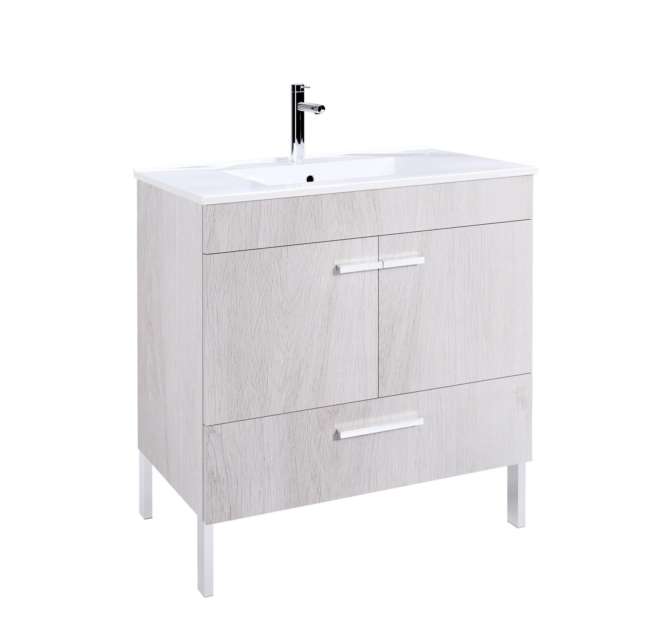 Móvel com lavatório ARRÁBIDA 80 CM CARVALHO CINZA - 3