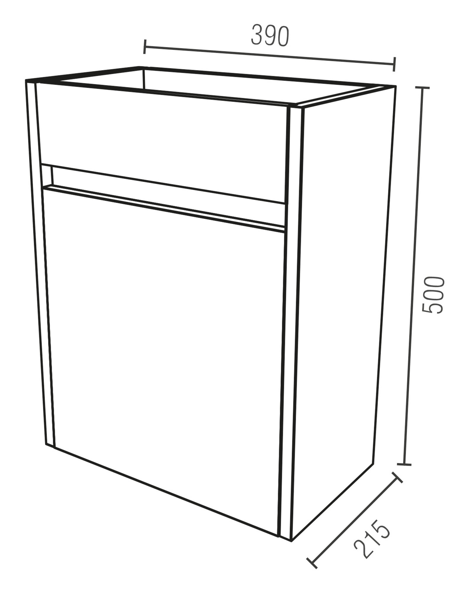 Móvel com lavatório MINI 40X22CM RESINA CARVALHO CINZENTO E BRANCO - 7