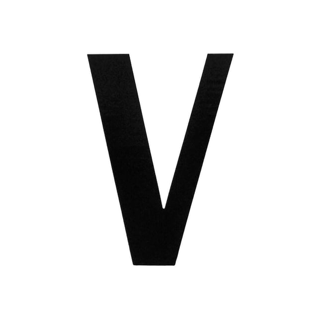 Lettera V adesivo, 7.5 x 5 cm