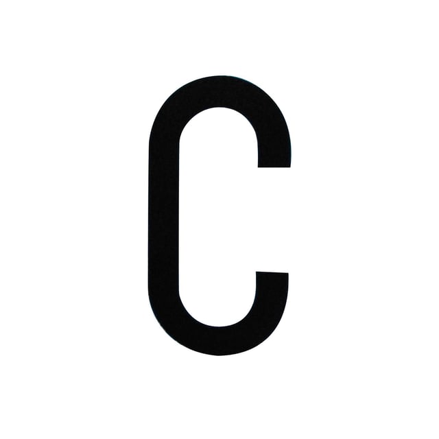 Lettera C adesivo, 8 x 5 cm