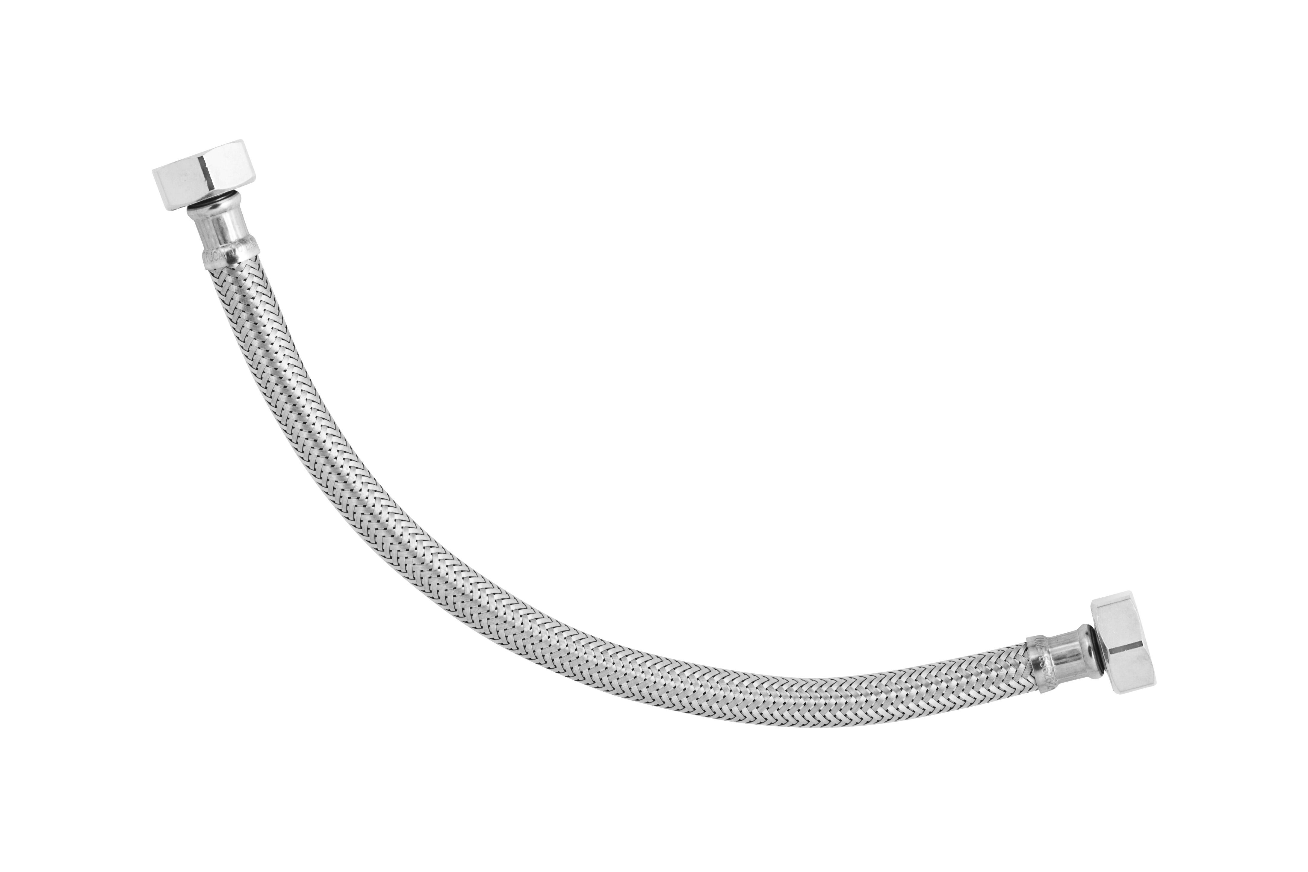 Bicha PP INOX F1/2 - F1/2 DN8 30CM - 2