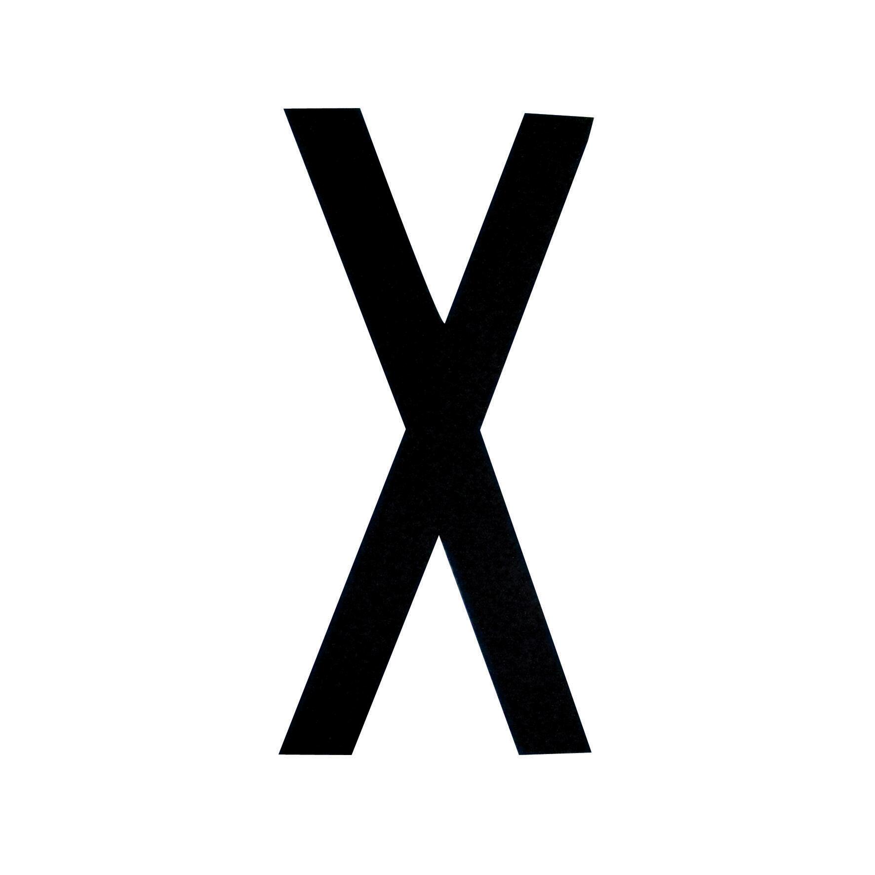Lettera X adesivo, 8 x 5 cm - 2