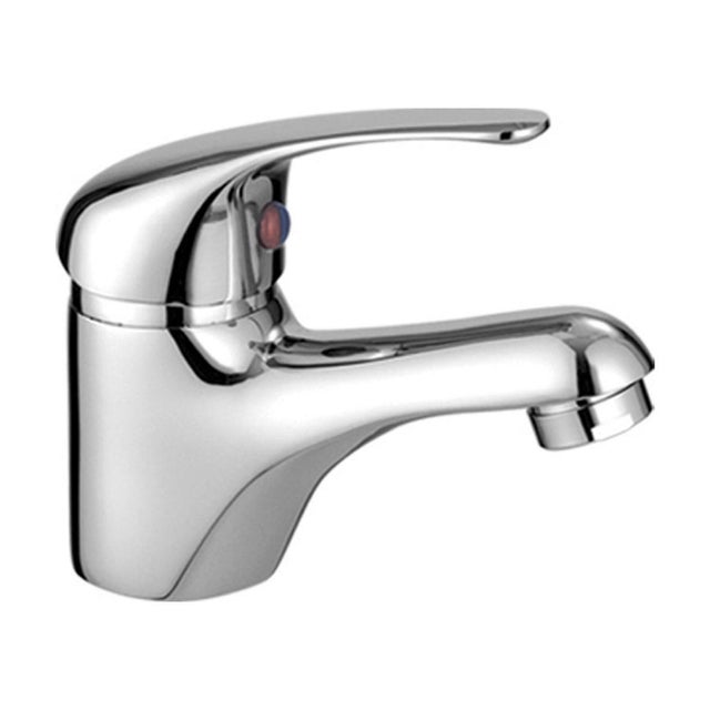 Grifo de lavabo Nerea monomando bajo cromo brillo. Latón.