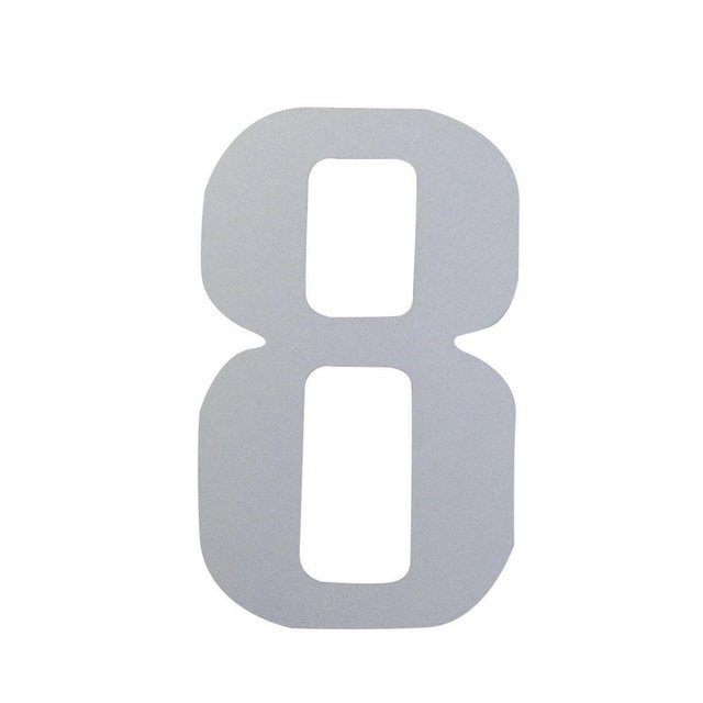 Oggetto numero 8 adesivo, 5 x 3.5 cm