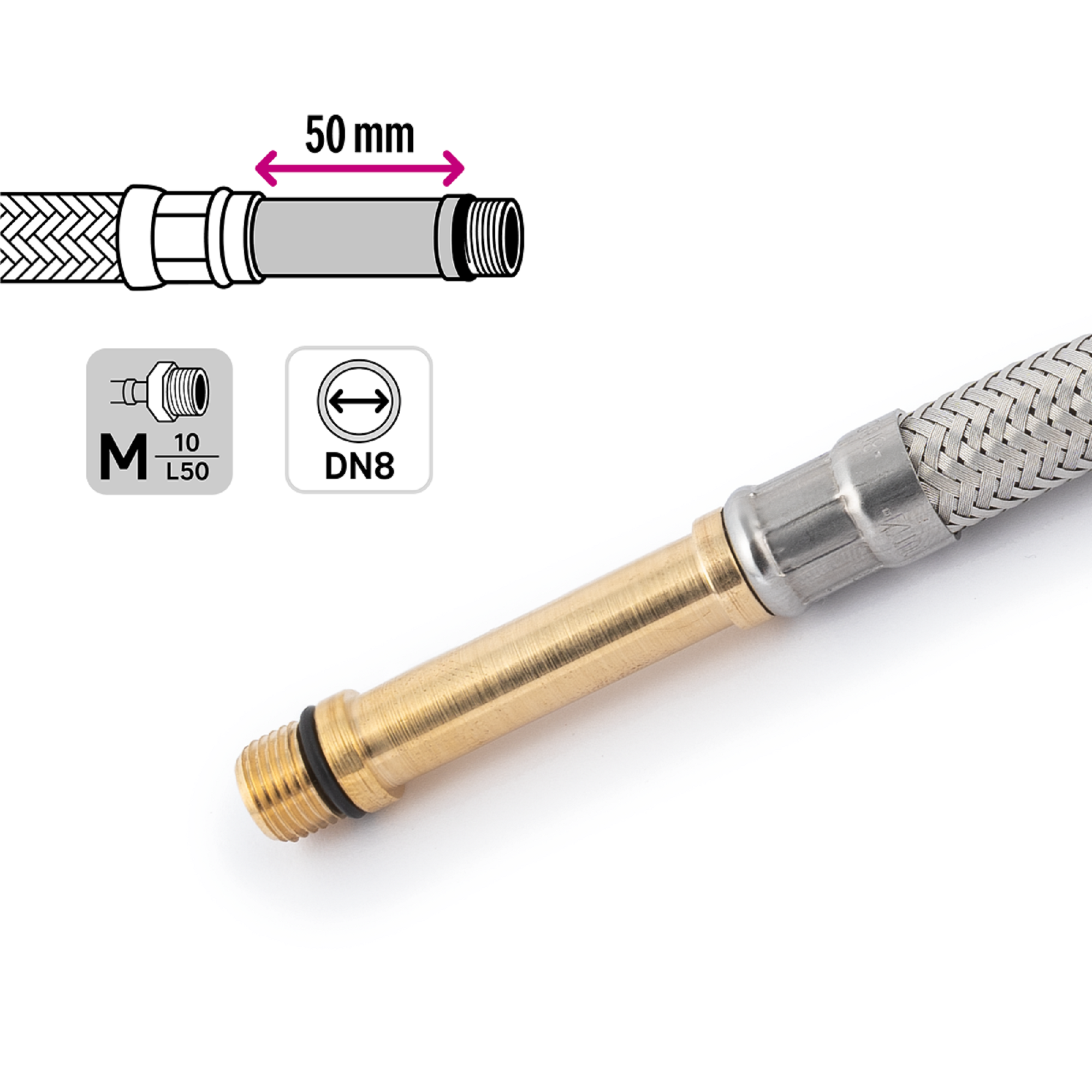 Bicha Equation inox f1/2 - m10 l50 dn8 30cm - 8