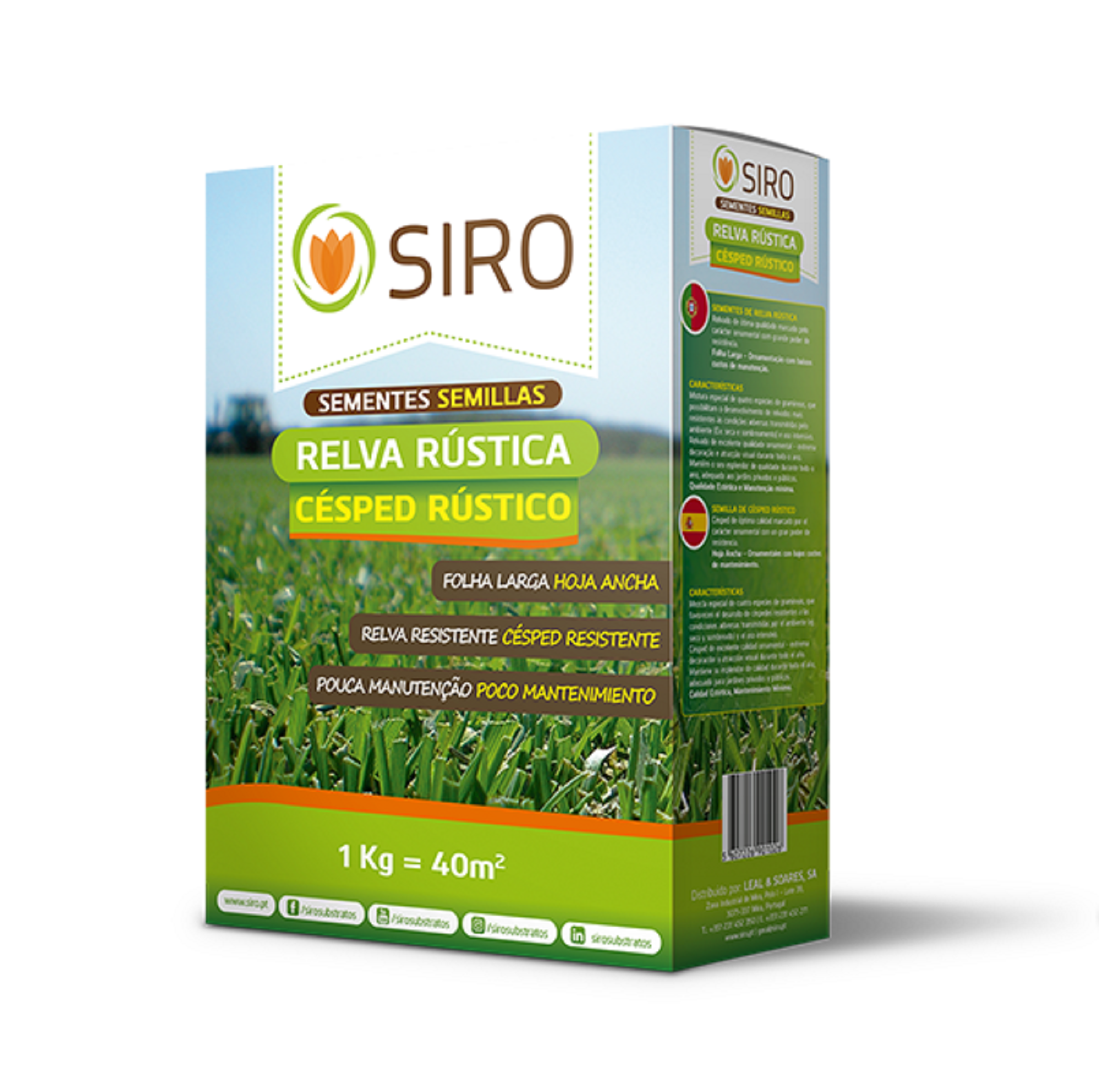 Semente de relva rústica 1kg Siro - 2