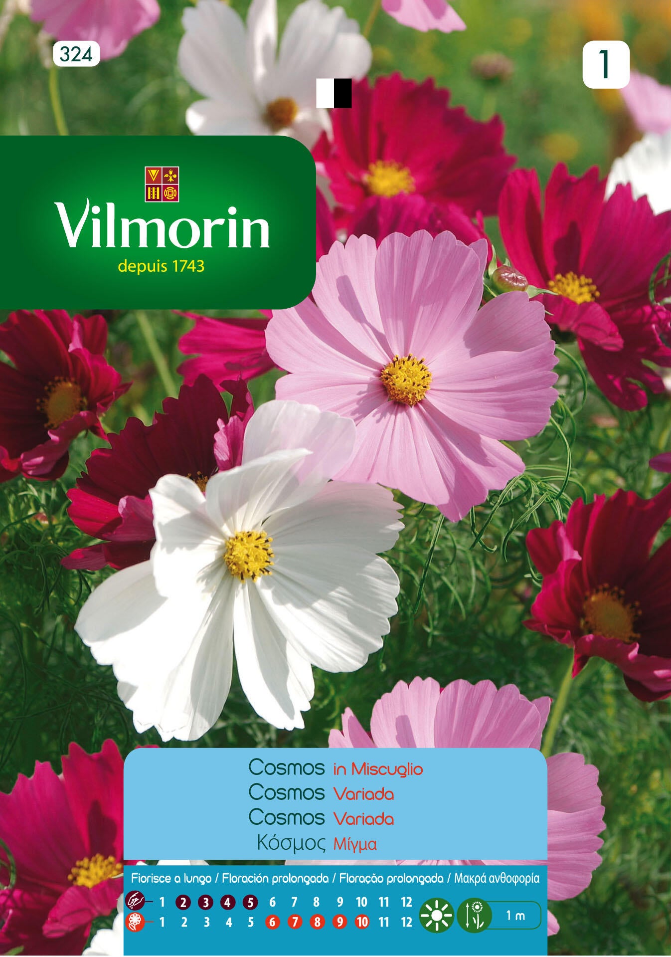 Semilla de flor cosmos sensation vilmorin