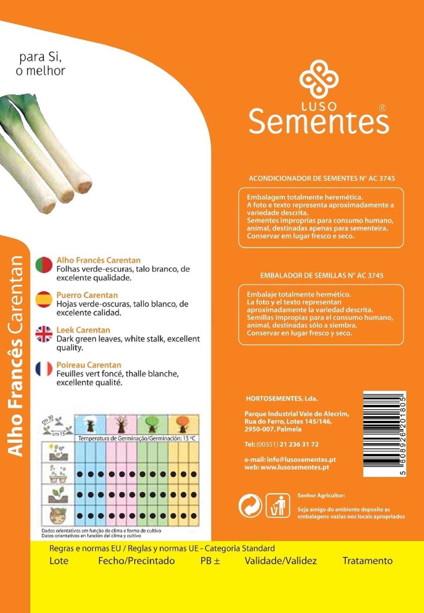 Semente de alho francês LUSO SEMENTES CARENTAN - 2