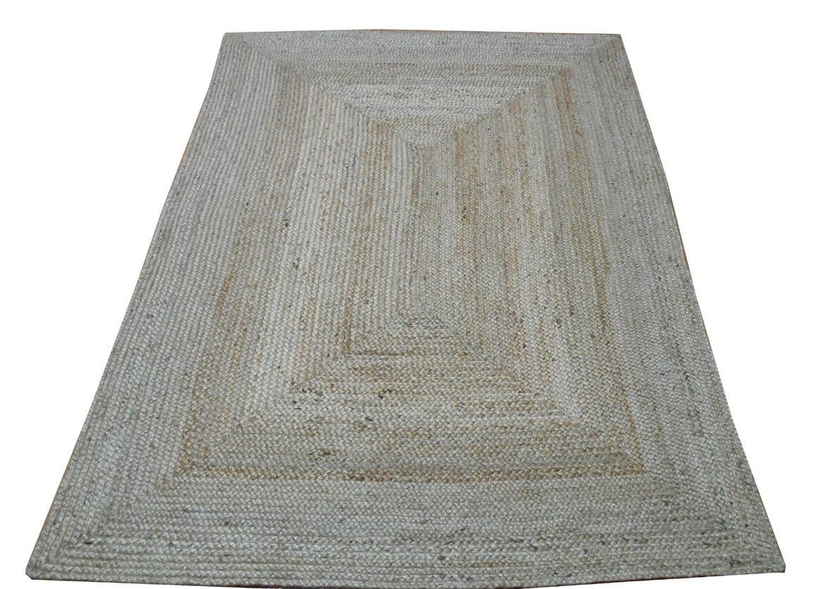 Alfombra yute tejido plano inspire ronda nils beige natural 160x230cm