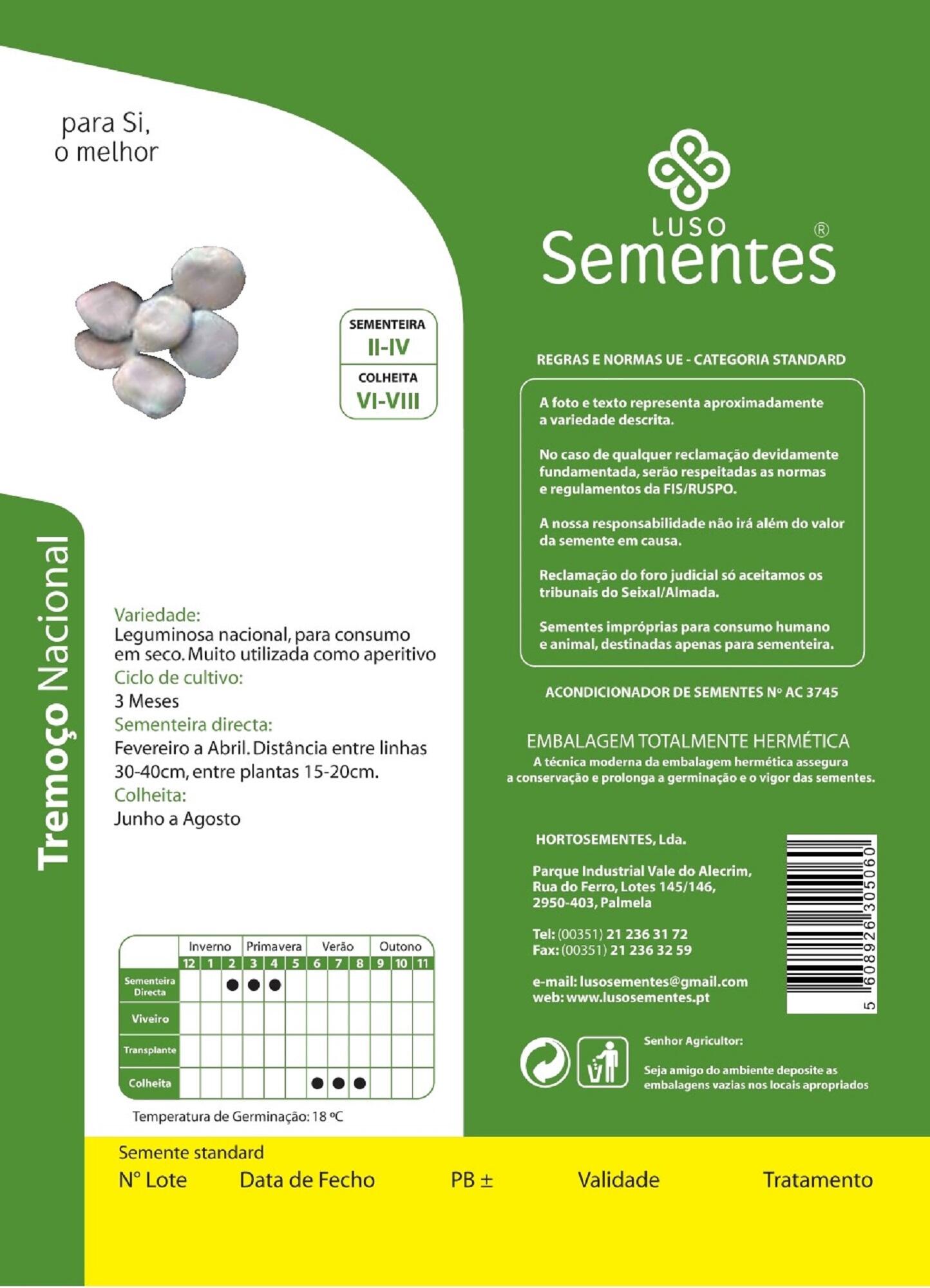 Semente de tremoço LUSO SEMENTES NACIONAL - 2