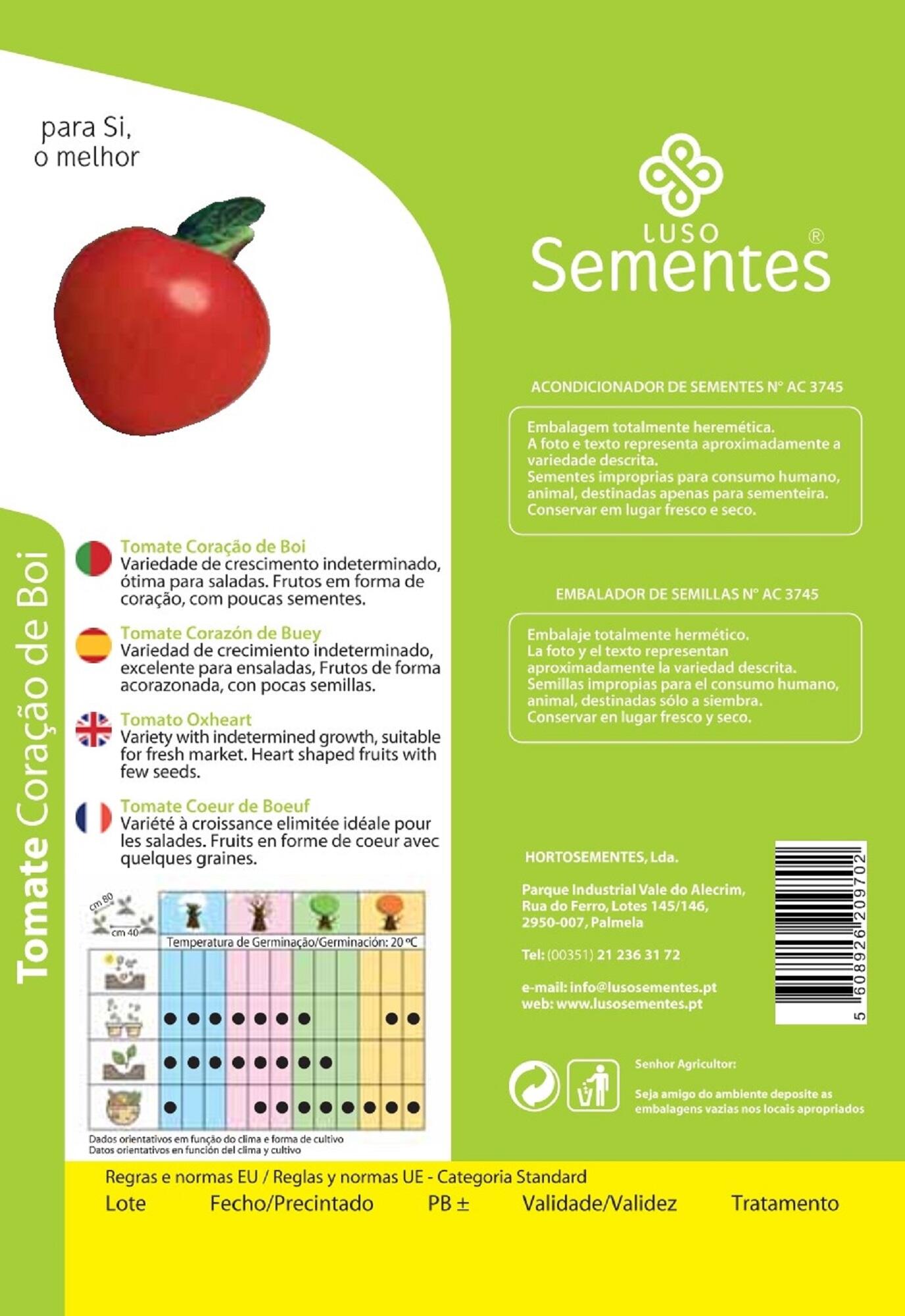 Semente de tomate LUSO SEMENTES CORAÇÃO DE BOI - 2