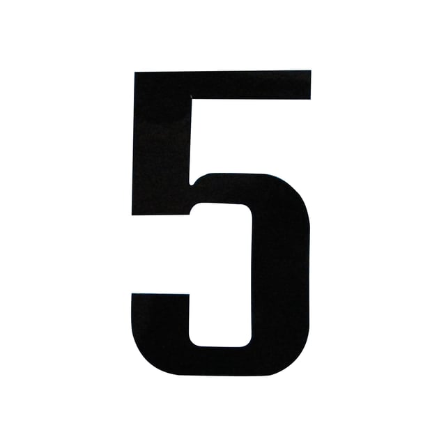 Oggetto numero 5 adesivo, 3 x 2 cm