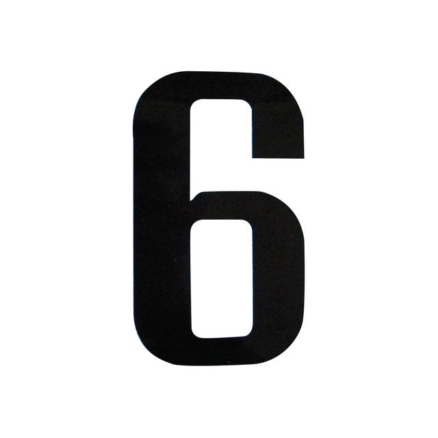 Oggetto numero 6 adesivo, 7.5 x 5 cm