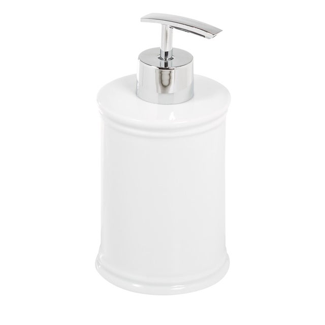 Dispenser sapone per bagno d'appoggio Impero bianco in porcellana 0.37 l