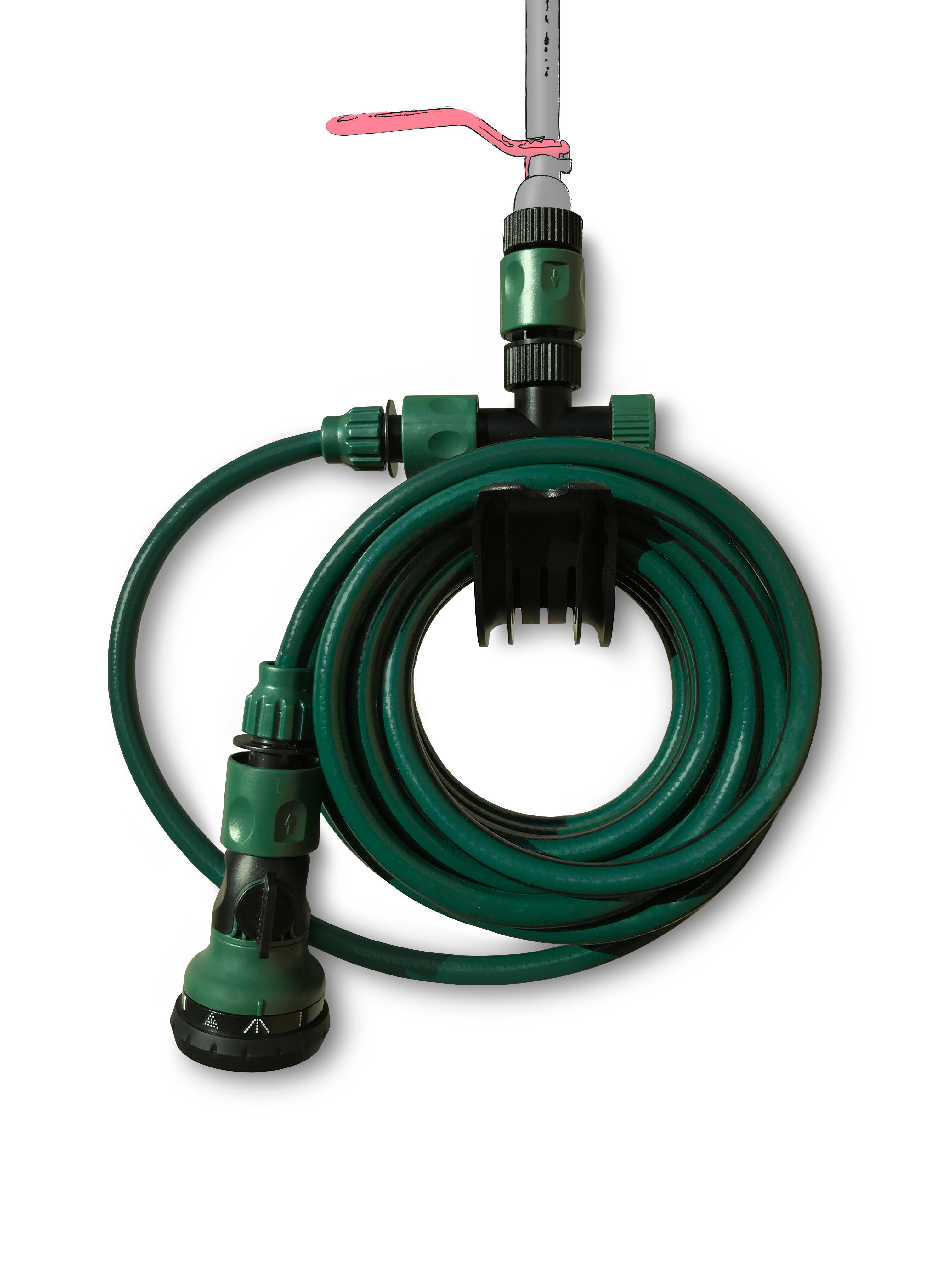 Porta manguera de grifo equipada the garden people hanga tap