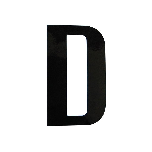 Lettera D adesivo, 10 x 6 cm