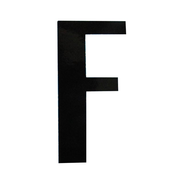 Lettera F adesivo, 7.5 x 5 cm
