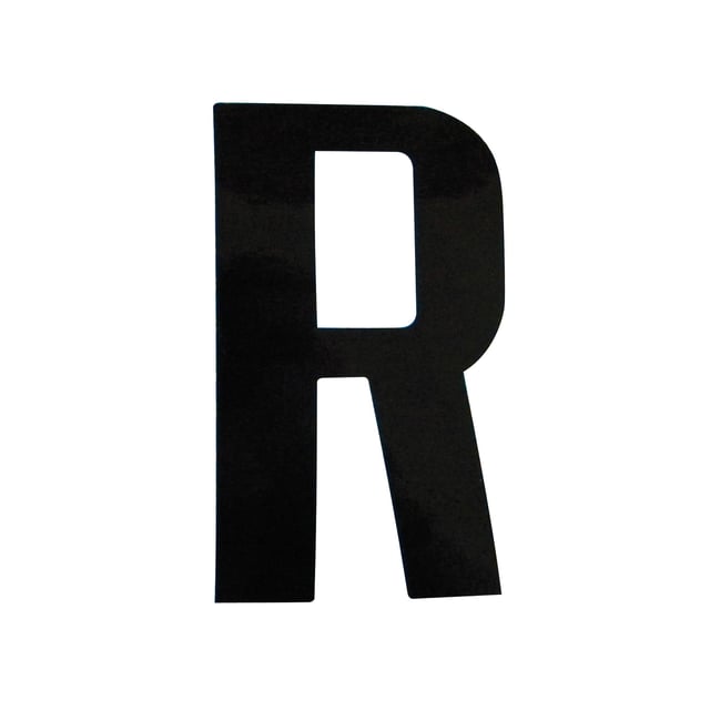 Lettera R adesivo, 10 x 6 cm
