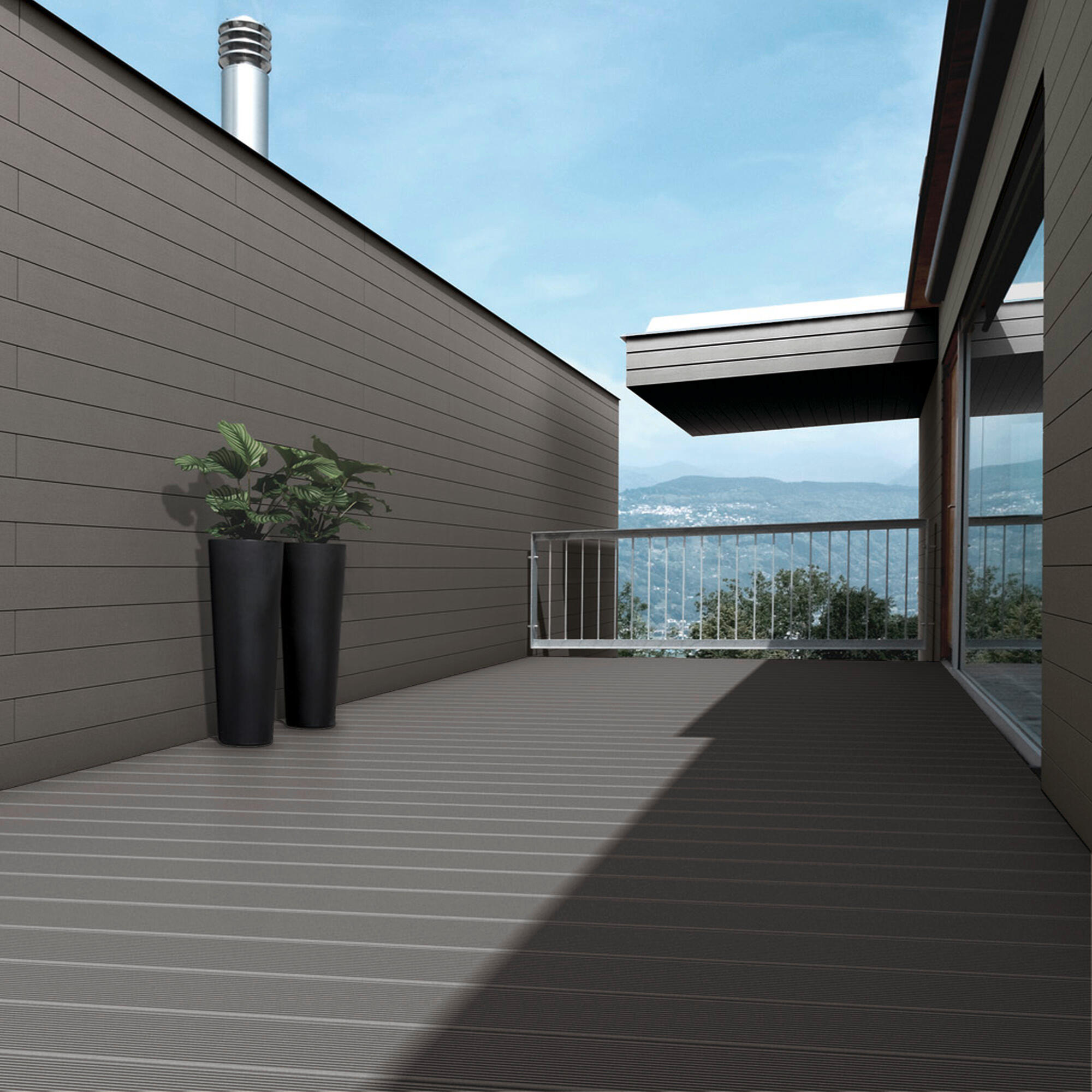 Deck de composite CDECK ALVEOLAR PRETO 24MM 230X14CM - 14