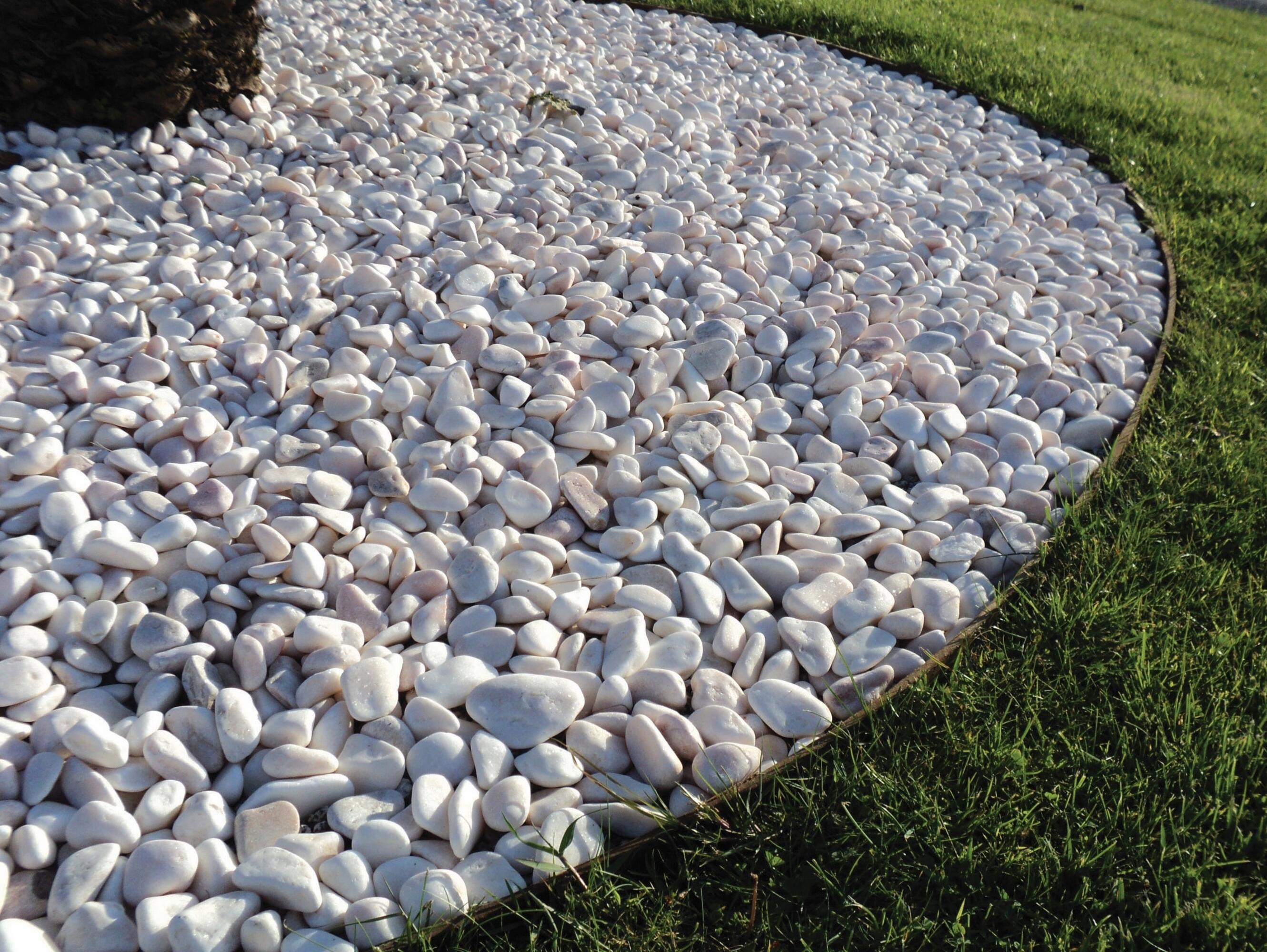 Pedra decorativa MÁRMORE BRANCO ROLADO 3-6 CM 25 KG - 3