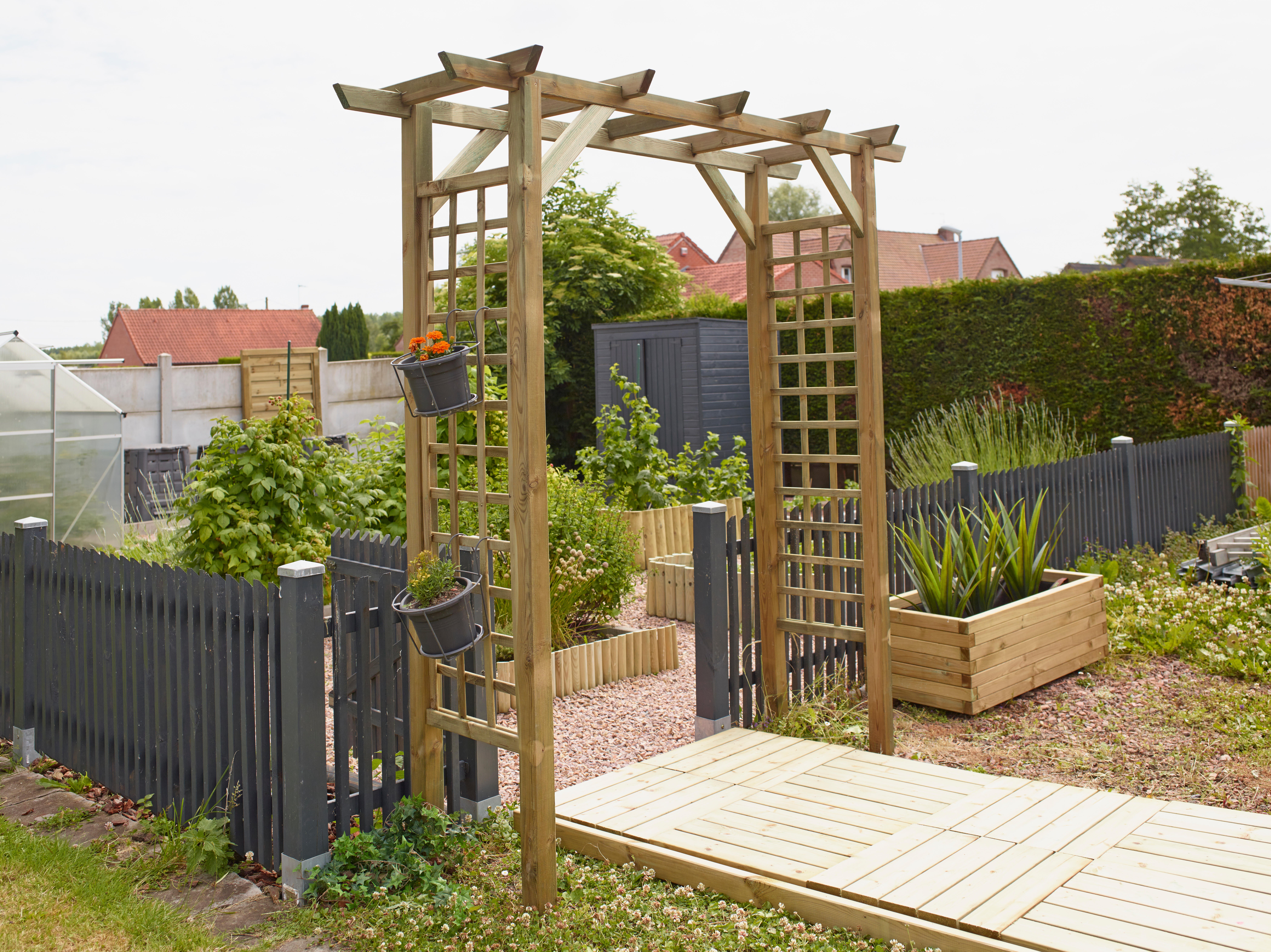Pérgola de madeira LUNA 128X49X210CM - 2