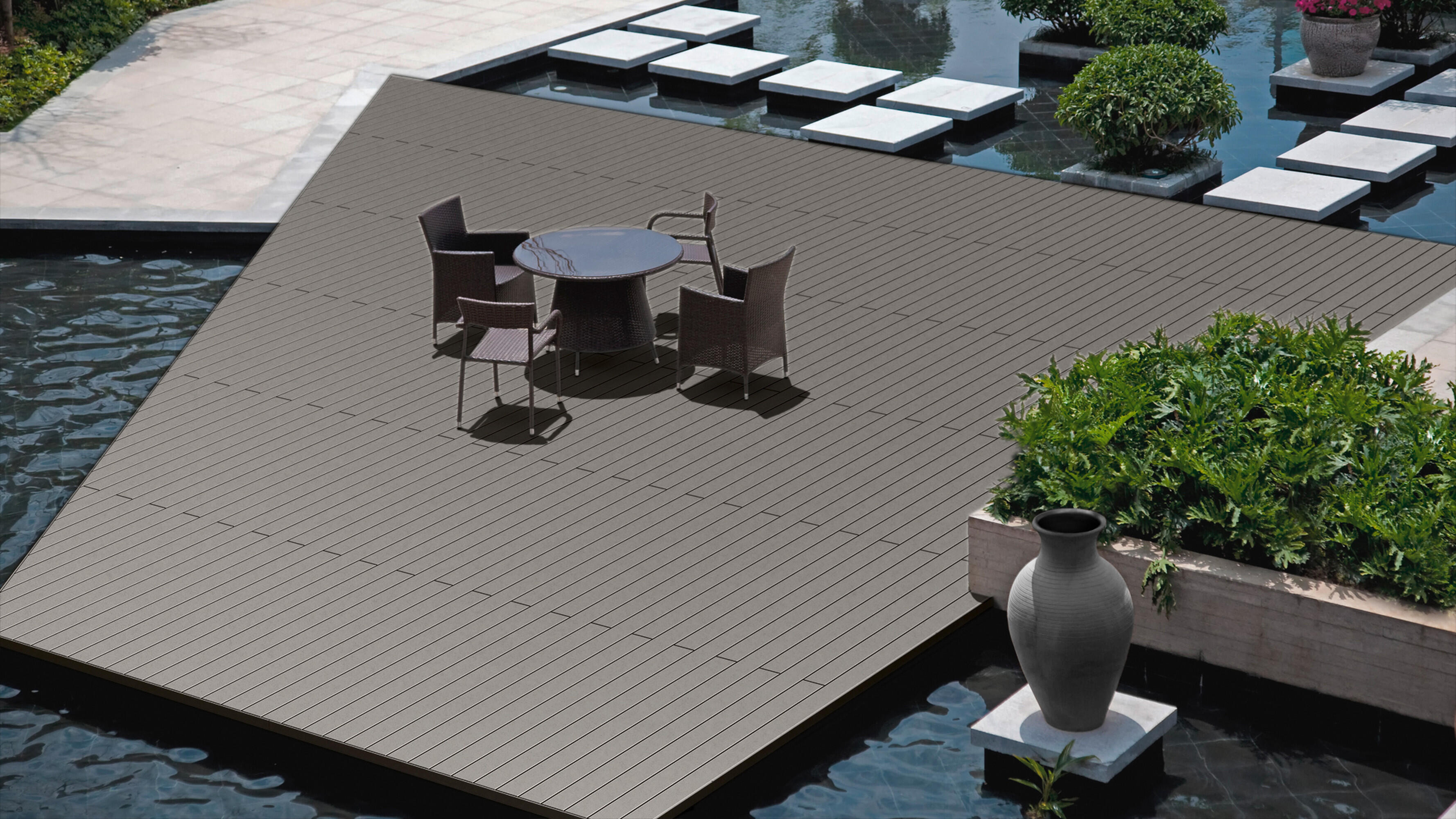 Deck de composite CDECK ALVEOLAR PRETO 24MM 230X14CM - 8