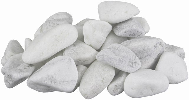 Pedra decorativa MÁRMORE BRANCO ROLADO 3-6 CM 25 KG