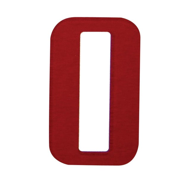 Oggetto numero 0 adesivo, 5 x 3.5 cm