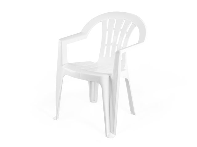 Cadeira de resina branco reciclado Joluce Casablanca