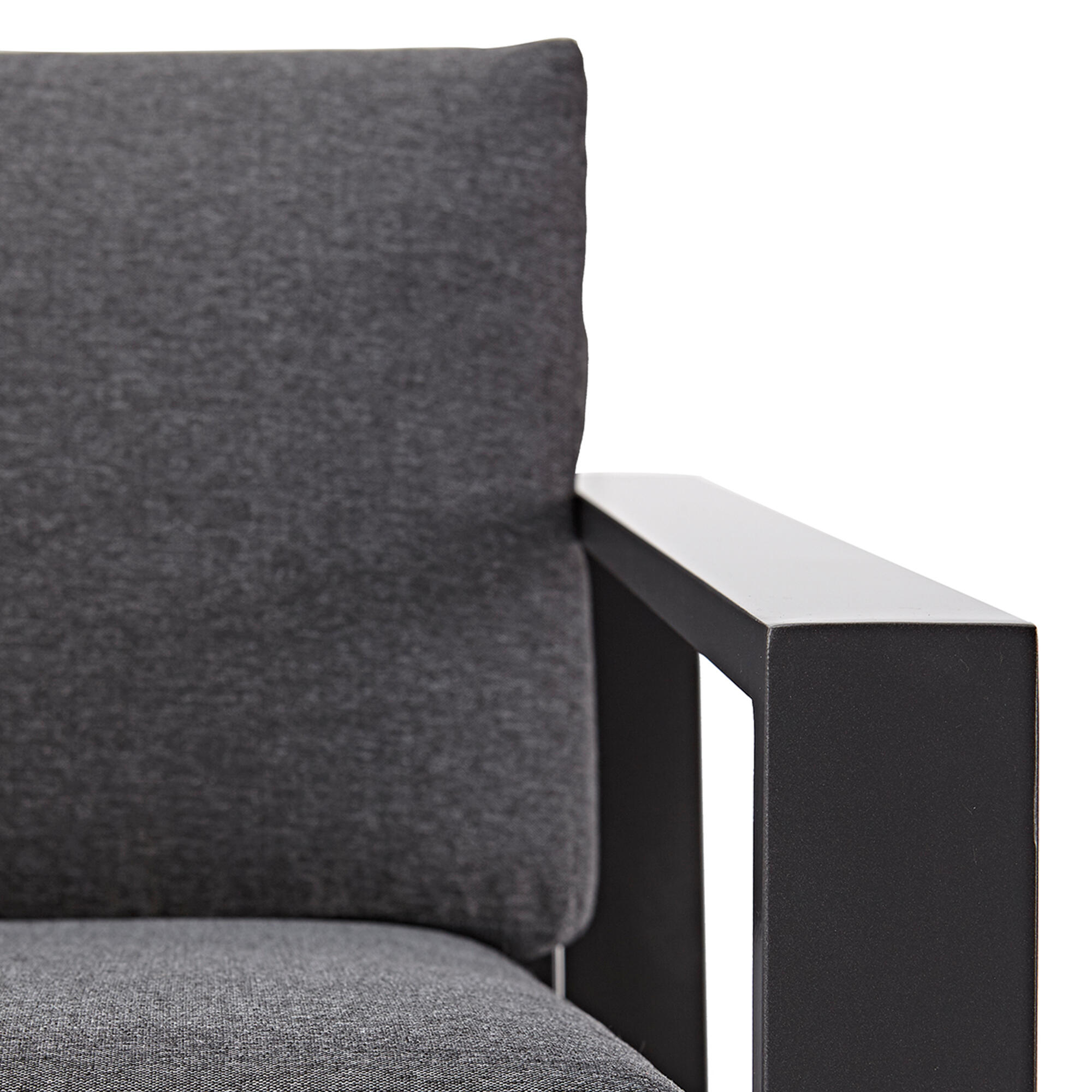 Salotto da giardino per 4 persone antracite Lyra NATERIALcon cuscini in poliestere grigio - 31