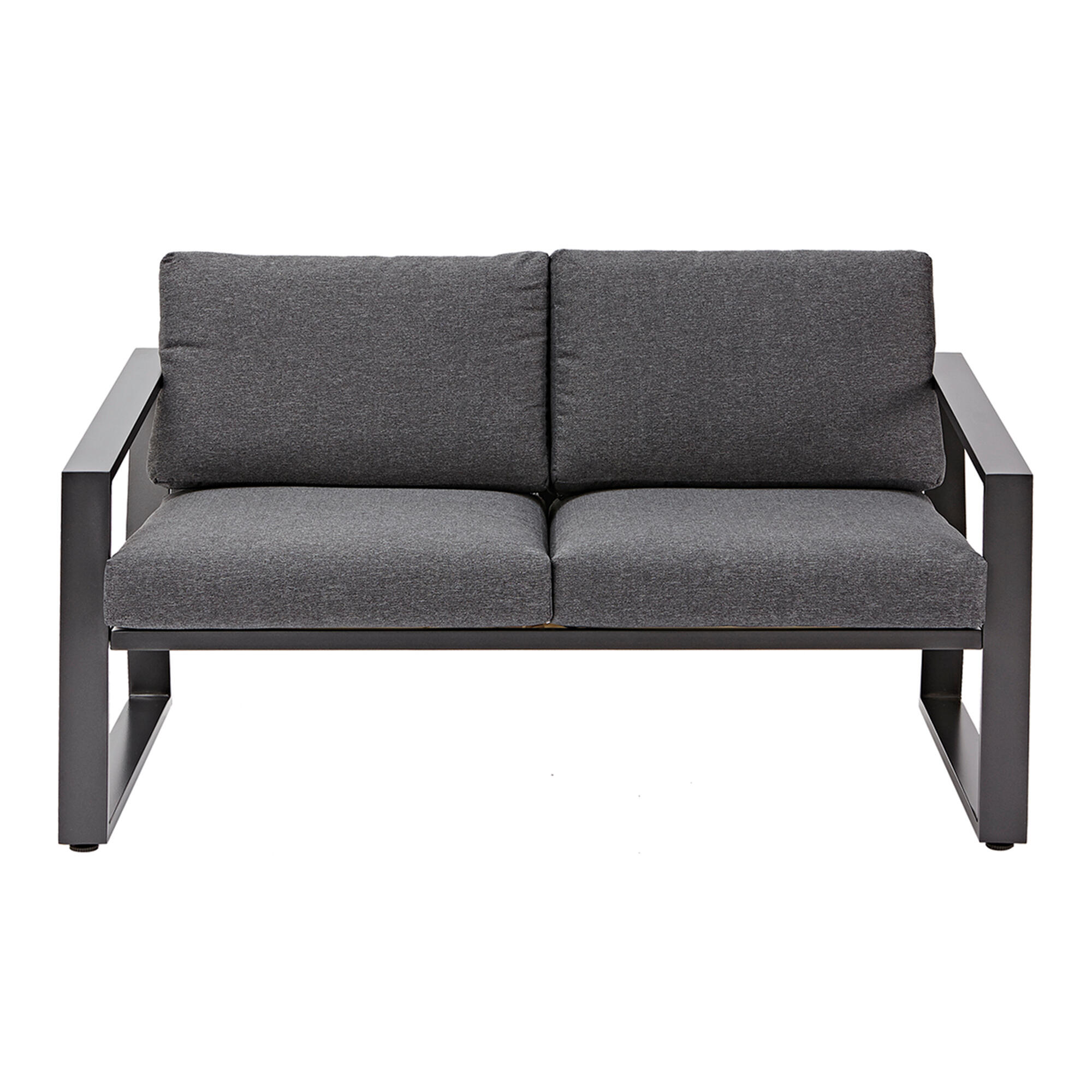 Salotto da giardino per 4 persone antracite Lyra NATERIALcon cuscini in poliestere grigio - 13